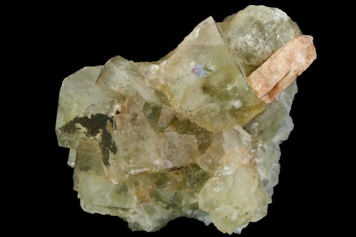 Light-Green, Cubic Fluorite Crystal Cluster - Morocco #138242